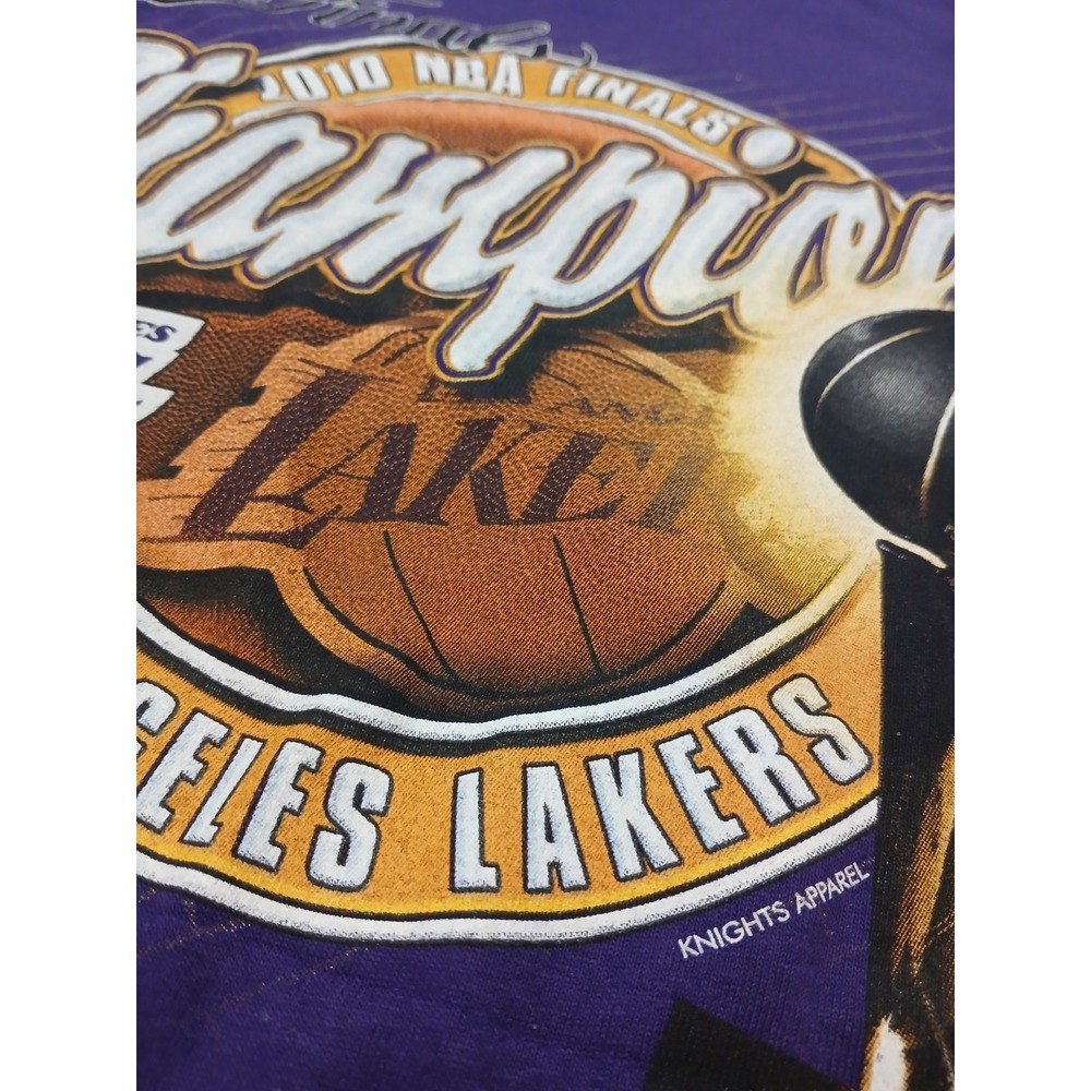 Los Angeles Lakers‎ 2010 NBA Finals Champions Purple T-Shirt Mens Medium